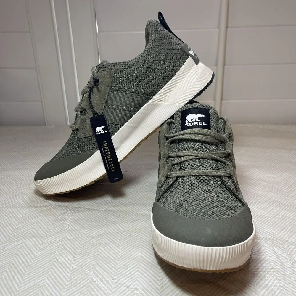 Sorel Shoes Womens 10.5 Out N About III Low Sneakers Waterproof Green NL4860-397